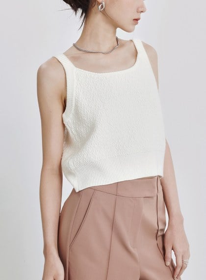 質感羊毛提織兩穿毛衣背心